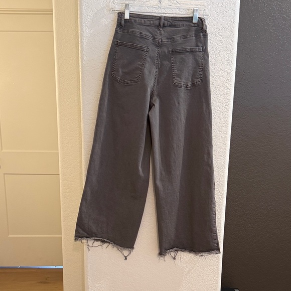 Easel Gray Button-Front Wide-Leg Jeans - Picture 3 of 3